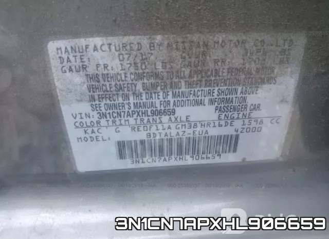 3N1CN7APXHL906659 фото 10