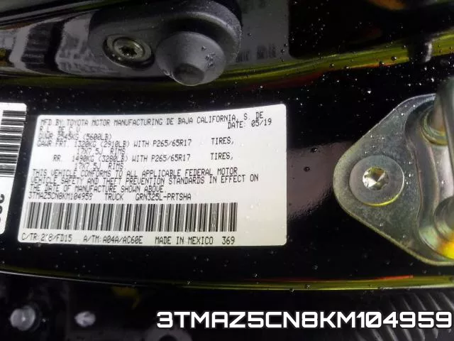 3TMAZ5CN8KM104959 фото 2