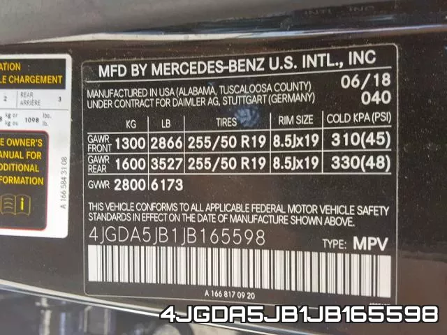 4JGDA5JB1JB165598 фото 2