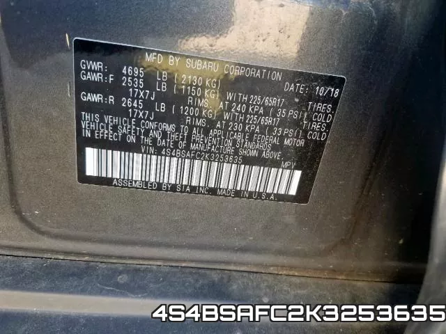 4S4BSAFC2K3253635 фото 2