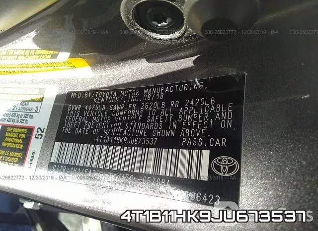 4T1B11HK9JU673537 фото 10