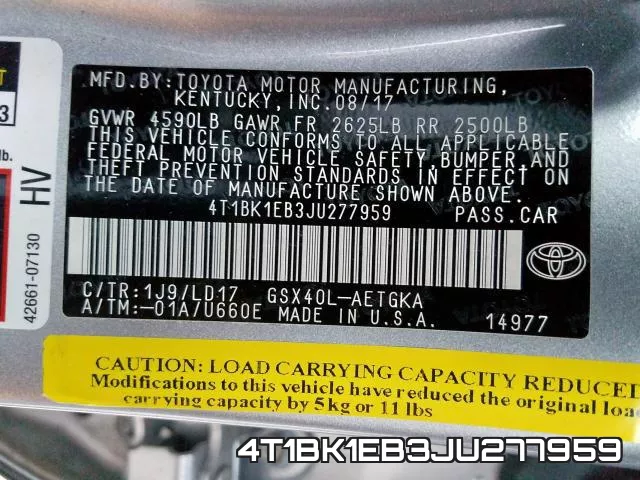 4T1BK1EB3JU277959 фото 2