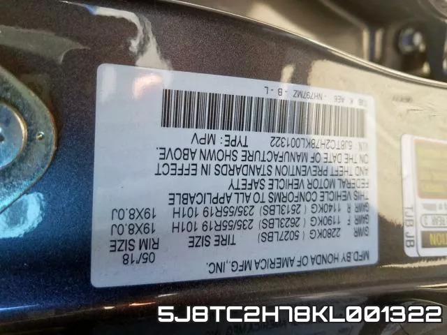 5J8TC2H78KL001322 фото 2