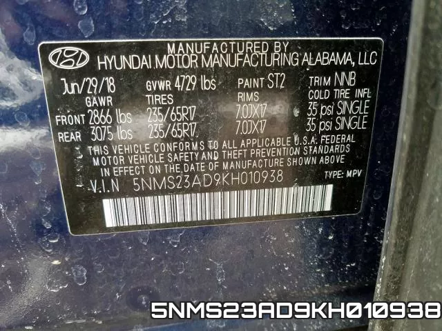 5NMS23AD9KH010938 фото 2