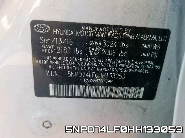 5NPD74LF0HH133053 фото 2