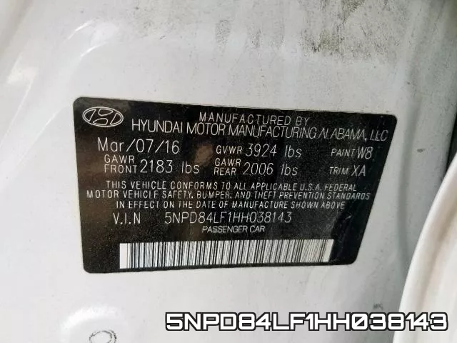5NPD84LF1HH038143 фото 2