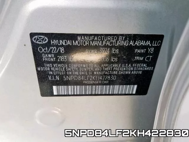 5NPD84LF2KH422830 фото 2