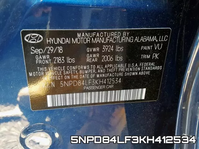 5NPD84LF3KH412534 фото 2