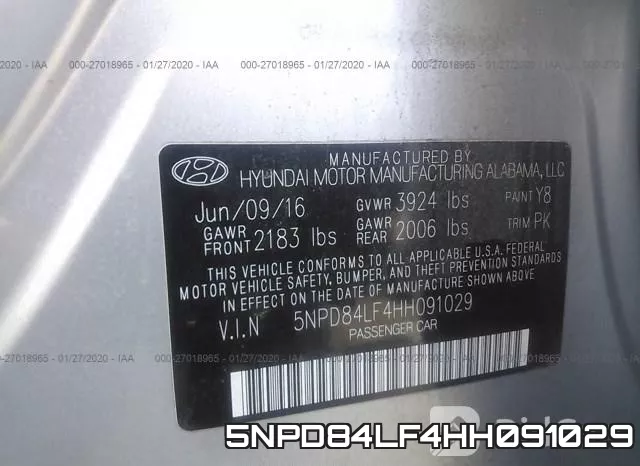 5NPD84LF4HH091029 фото 10