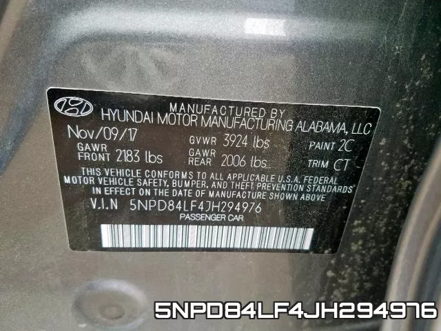 5NPD84LF4JH294976 фото 2