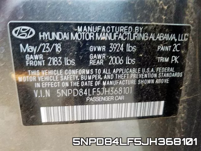 5NPD84LF5JH368101 фото 2