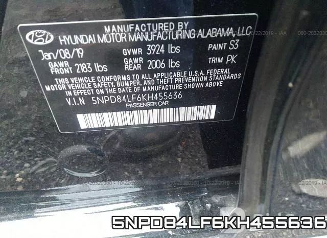 5NPD84LF6KH455636 фото 10
