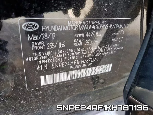 5NPE24AF1KH787136 фото 2