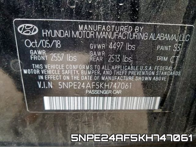 5NPE24AF5KH747061 фото 2