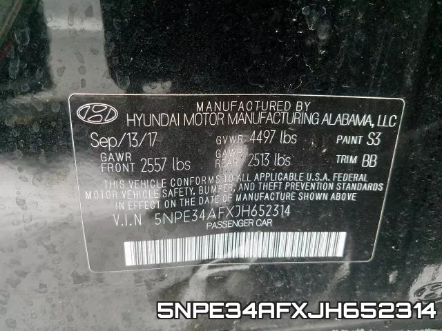 5NPE34AFXJH652314 фото 2