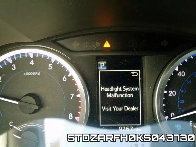 5TDZARFH0KS043730 фото 9