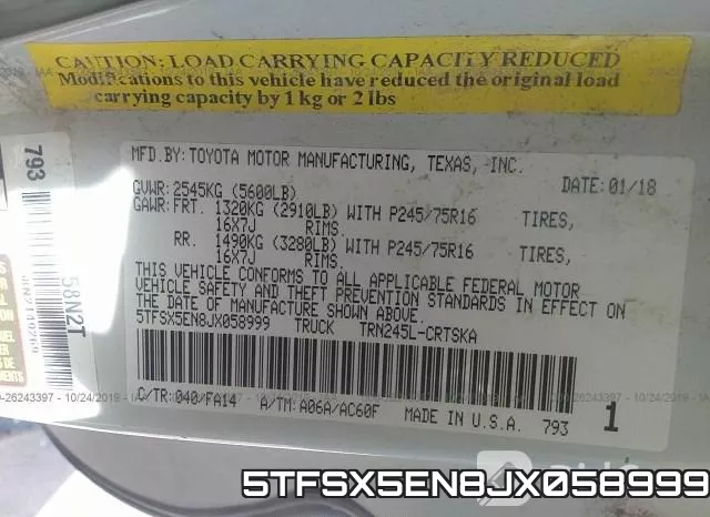 5TFSX5EN8JX058999 фото 10