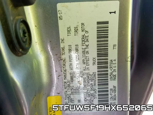 5TFUW5F19HX652065 фото 2