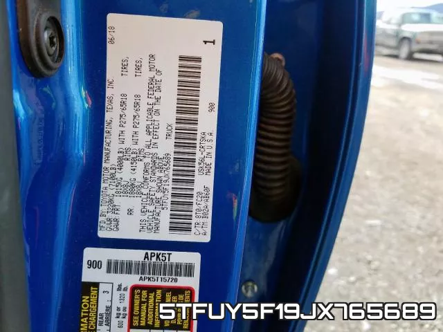 5TFUY5F19JX765689 фото 2
