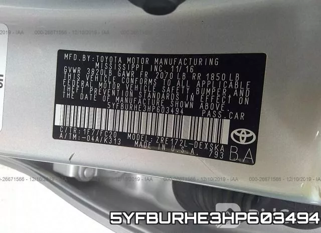 5YFBURHE3HP603494 фото 10