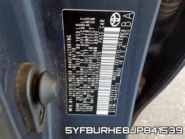 5YFBURHE8JP841539 фото 2