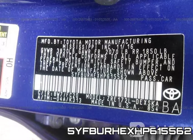 5YFBURHEXHP615562 фото 10
