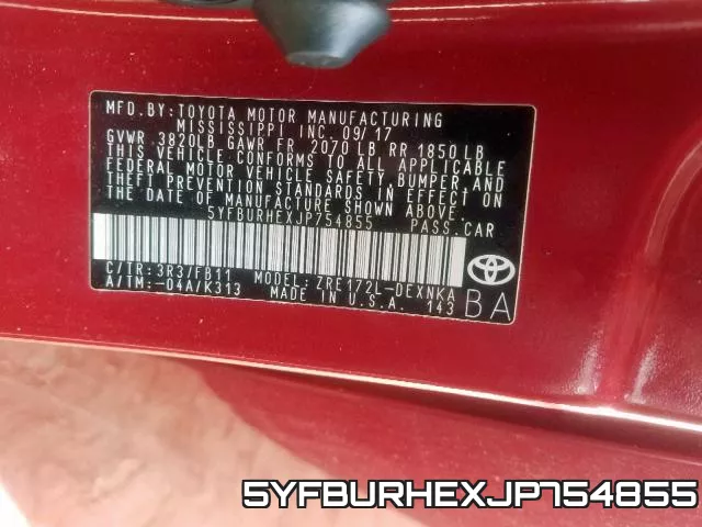 5YFBURHEXJP754855 фото 2