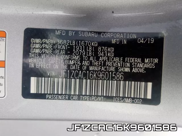 JF1ZCAC16K9601586 фото 2