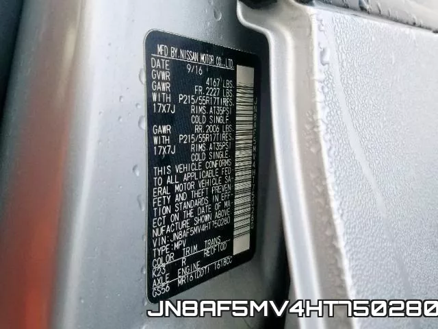 JN8AF5MV4HT750280 фото 2