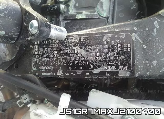JS1GR7MAXJ2100400 фото 2