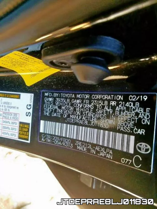 JTDEPRAE8LJ011830 фото 2