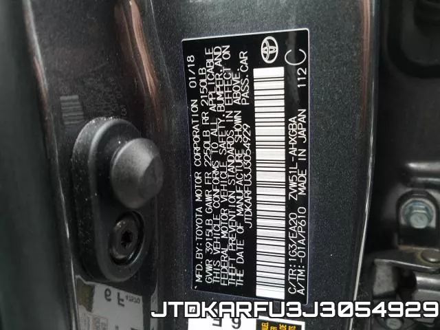 JTDKARFU3J3054929 фото 2