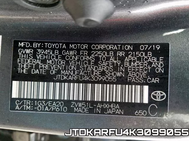 JTDKARFU4K3099055 фото 2