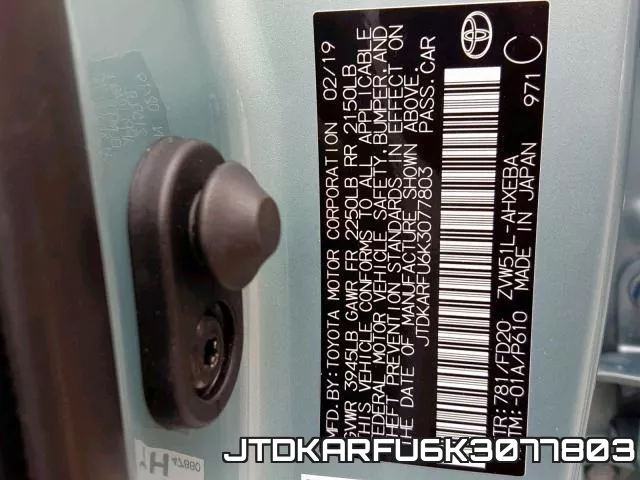 JTDKARFU6K3077803 фото 2