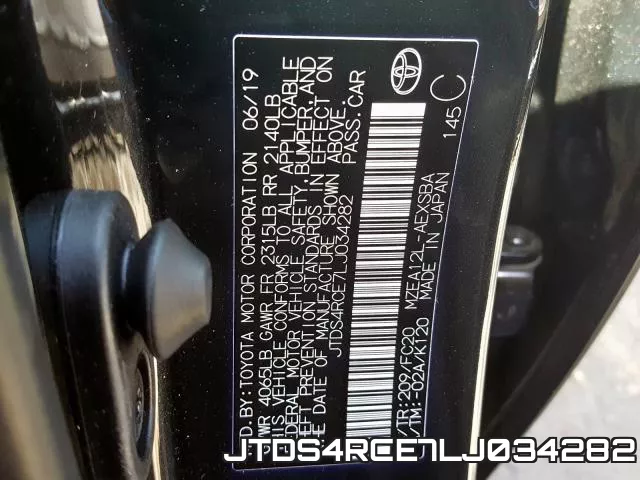JTDS4RCE7LJ034282 фото 2