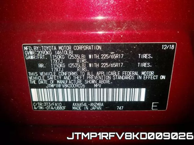 JTMP1RFV8KD009026 фото 2