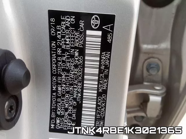 JTNK4RBE1K3021365 фото 2