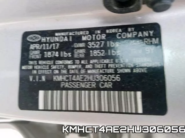 KMHCT4AE2HU306056 фото 2