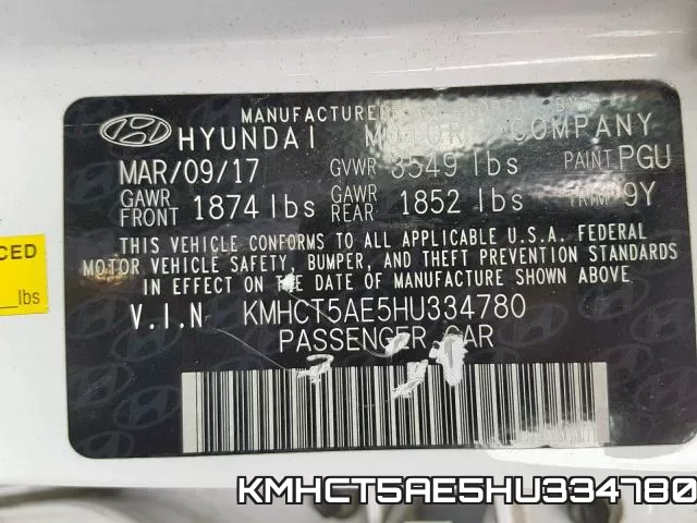 KMHCT5AE5HU334780 фото 2