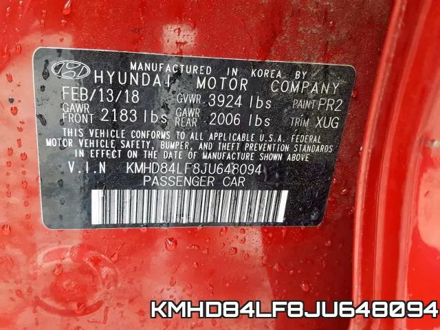 KMHD84LF8JU648094 фото 2