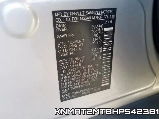 KNMAT2MT8HP542381 фото 2