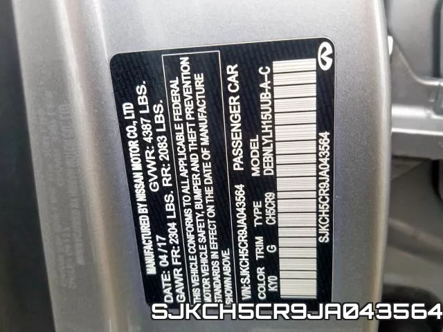 SJKCH5CR9JA043564 фото 2
