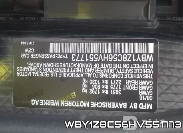 WBY1Z8C56HV551773 фото 10