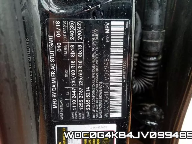WDC0G4KB4JV099485 фото 2