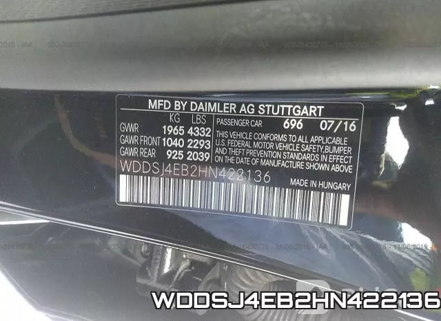 WDDSJ4EB2HN422136 фото 10