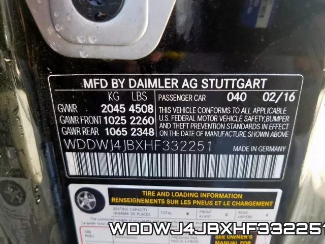 WDDWJ4JBXHF332251 фото 2