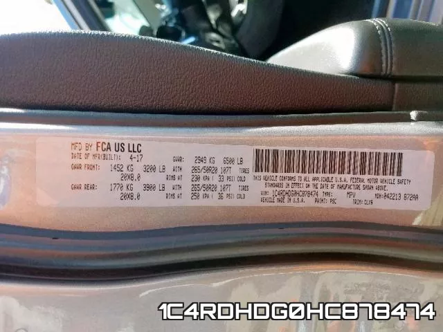 1C4RDHDG0HC878474 фото 2