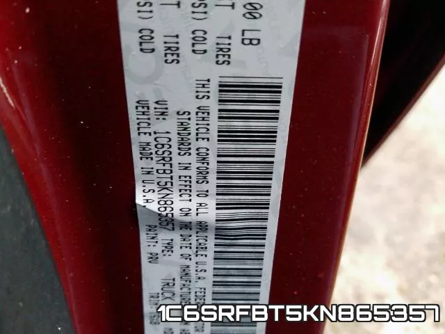 1C6SRFBT5KN865357 фото 2
