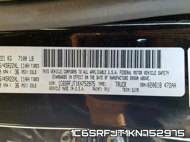 1C6SRFJT1KN752975 фото 2