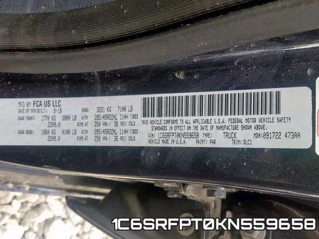 1C6SRFPT0KN559658 фото 2